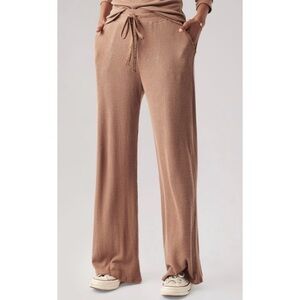 Faherty Roscoe Legend Rib Wide Leg Pants In Brownie XS